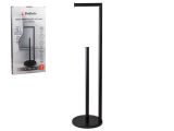 Toilet Paper Holder with stand, AQUAMARINE, stainless steel/black, PERFECTO LINEA