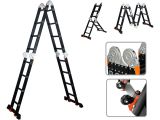 Multipurpose ladder 4x4 steps, 229/465cm, 13,8 kg BLACK LINE STARTUL
