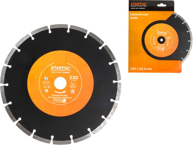 Image 1 Diamond saw blade 230х22mm segmented STARTUL STANDART