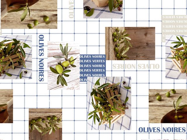 Table oilcloth, PVC-coated non-woven base, &quot;DECO&quot; collection, 1 linear meter, PERFECTO LINEA