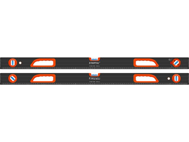 Image 1 Spirit level 1000mm 3 vials: 90° 180° 45° with magnets  STARTUL PROFI