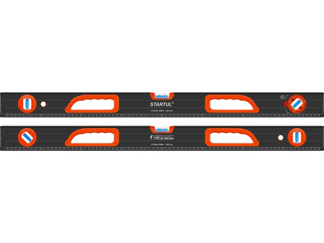 Image 1 Spirit level 800mm 3 vials: 90° 180° 45° with magnets STARTUL PROFI