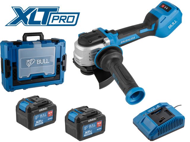 Cordless angle grinder BULL CSG 1812-1 SR SET Xcase