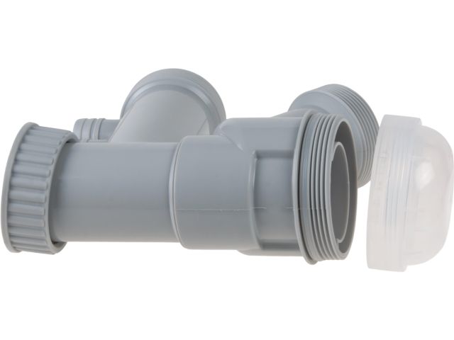 Image 4 Kitchen siphon with double overflow and dual 3 1/2" outlets, 1 1/2" - 32/40/50mm flexible pipe, AV Engineering