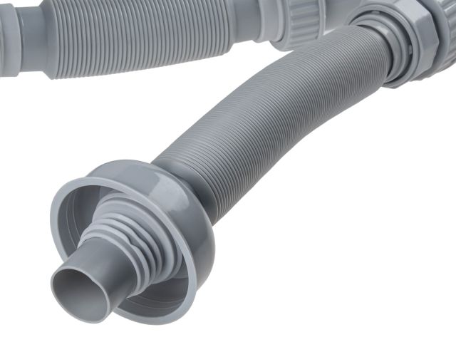 Image 5 Kitchen siphon with double overflow and dual 3 1/2" outlets, 1 1/2" - 32/40/50mm flexible pipe, AV Engineering