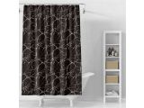 Shower curtain (12 rings included), 180x180 cm, Secret, black marble, PERFECTO LINEA