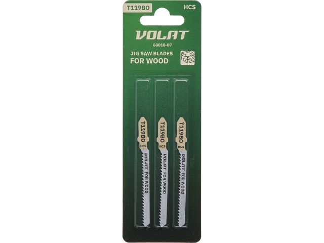Jig saw blades for wood T119BO 3pcs/set VOLAT