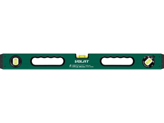 Image 1 Spirit level 600mm 3 vials: 90° 180° 45° with magnets VOLAT
