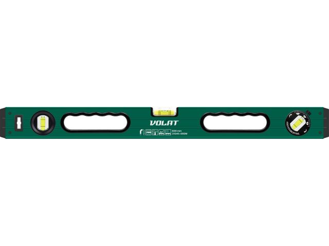 Image 1 Spirit level 600mm 3 vials: 90° 180° 45° with magnets VOLAT