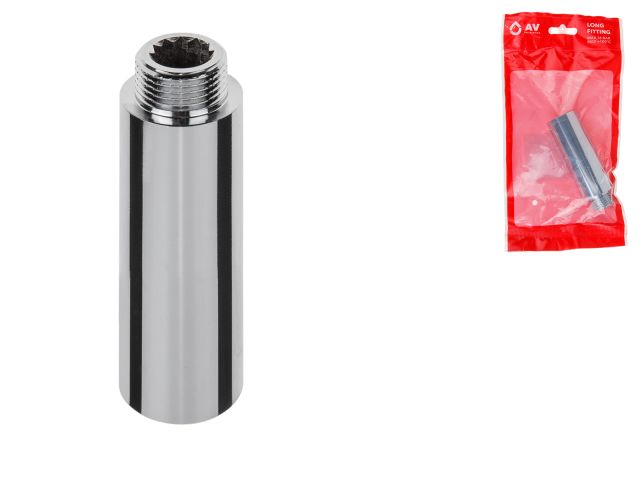 Long fitting 1/2&quot; f.-m. x 70 mm reinforced CHROME, AV Engineering