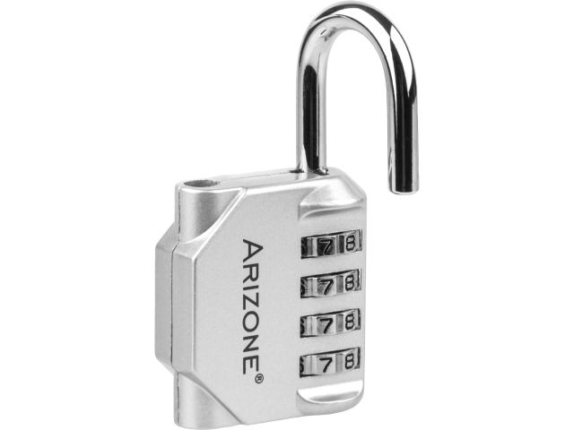 Image 3 Combination,  padlock, silver, ARIZONE