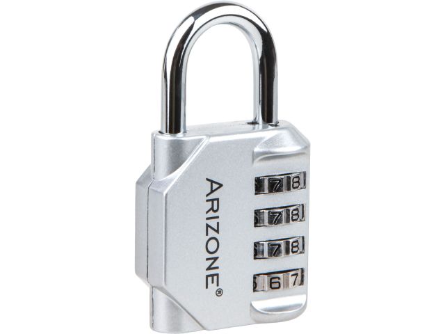 Image 2 Combination,  padlock, silver, ARIZONE