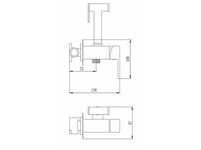 Image 2 Bidet faucet D25-A, SETA series white, AV Engineering