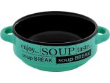 Watch image 2 Ceramic soup bowl, 140 mm, round, Gaspacho series, black and blue, PERFECTO LINEA