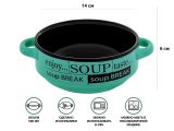 Watch image 1 Ceramic soup bowl, 140 mm, round, Gaspacho series, black and blue, PERFECTO LINEA