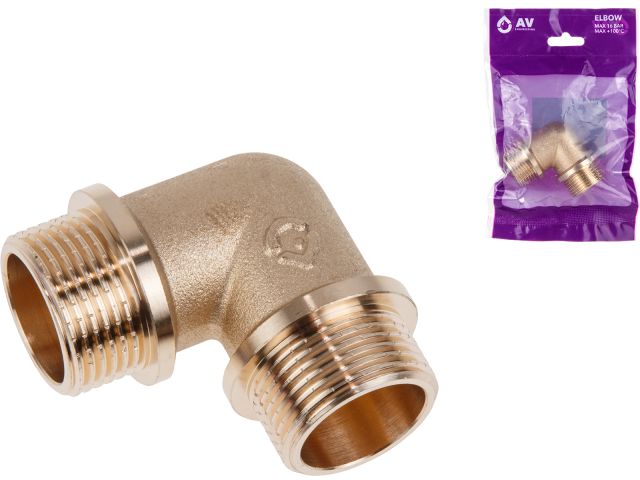 Elbow 3/4&quot; m.-m. with restrictor, AV Engineering