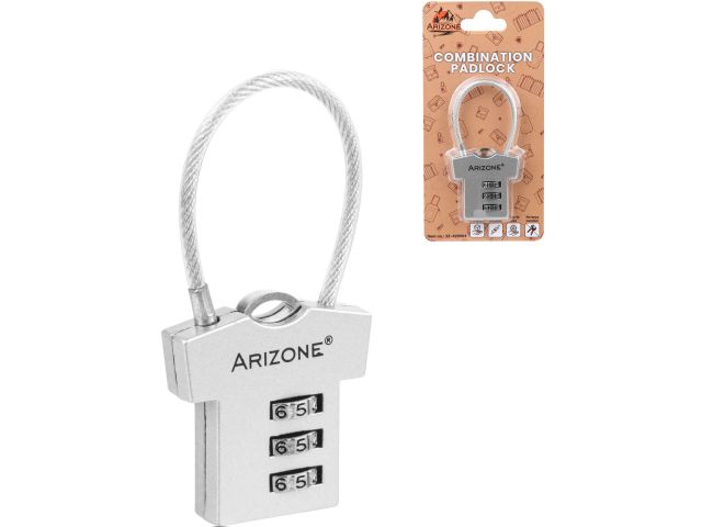Combination padlock, orange, ARIZONE
