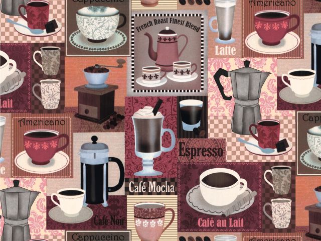 Table oilcloth, PVC-coated non-woven base, "DECO" collection, 1 linear meter, PERFECTO LINEA