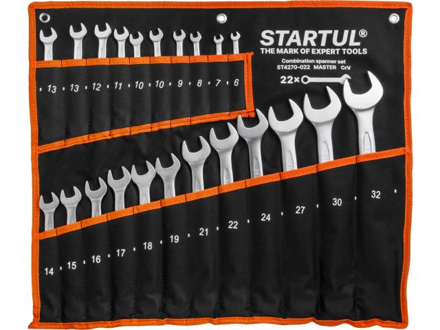 Combination wrench set 6-32mm 22pcs STARTUL MASTER
