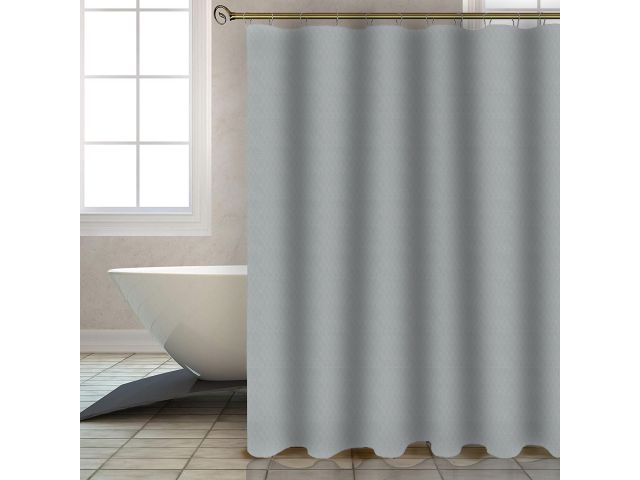 Shower curtain (12 rings included), 180x180 cm, Harmony, pearl gray, PERFECTO LINEA