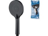 Shower head, 3-functions black, AV Engineering