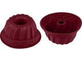 Baking mold, silicone, cupcake, 24 x 10.5 cm, BURGUNDY, PERFECTO LINEA