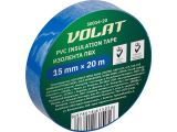 PVC insulation tape 15mmx20m blue, 0,13mm thickness VOLAT