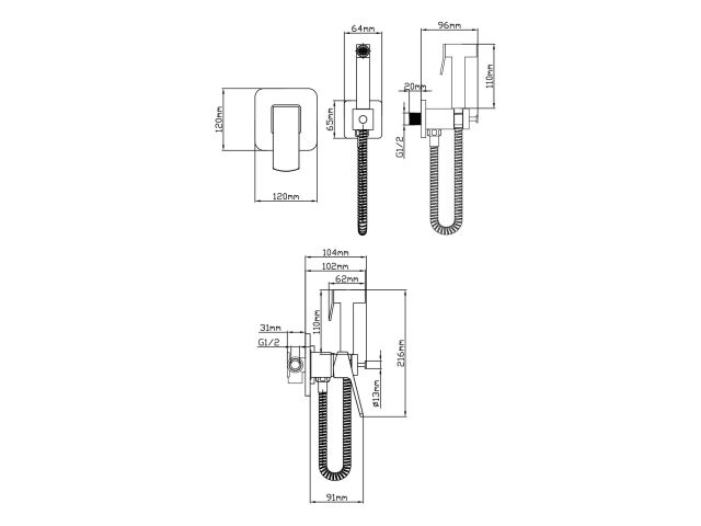Image 2 Bidet faucet brass D35, series NEO AV Engineering