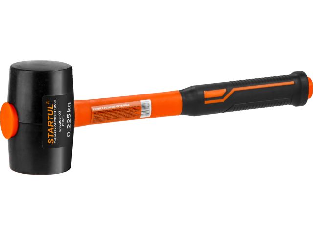 Rubber Mallet 0,225kg black fiberglass handle STARTUL PROFI