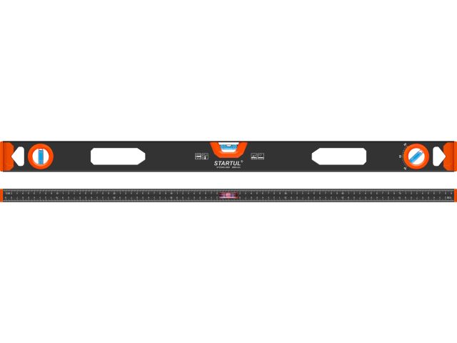 Image 1 Spirit level 800mm 3 vials: 90° 180° 45° STARTUL MASTER