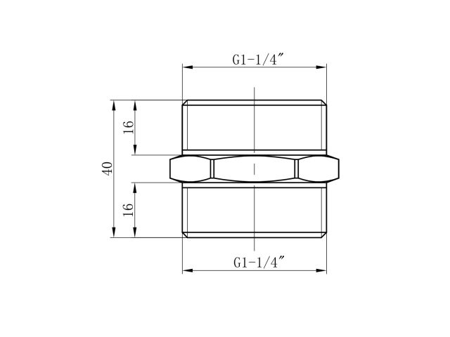 Image 2 Male adaptor 1 1/4" m.-m., AV Engineering