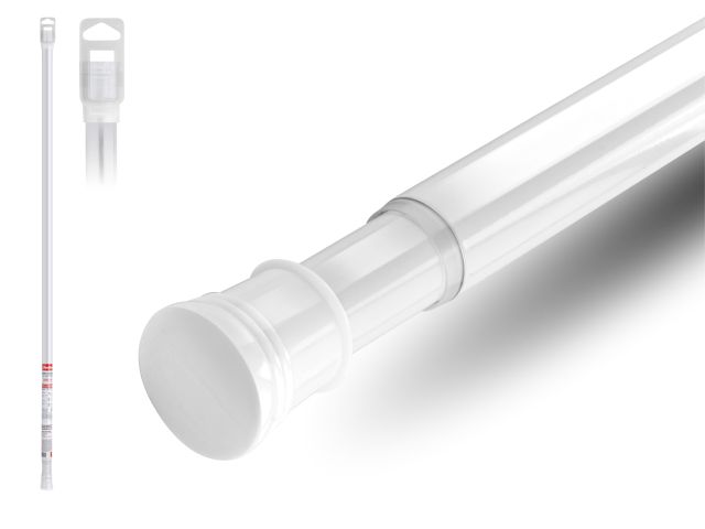 Shower rod, aluminum, sliding, 2.0 m, white, PERFECTO LINEA