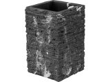 Toothbrush cup STONEWAVE, black, PERFECTO LINEA