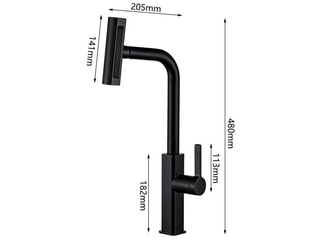 Image 2 Kitchen faucet zinc D35 black, series 820 ECONOCE