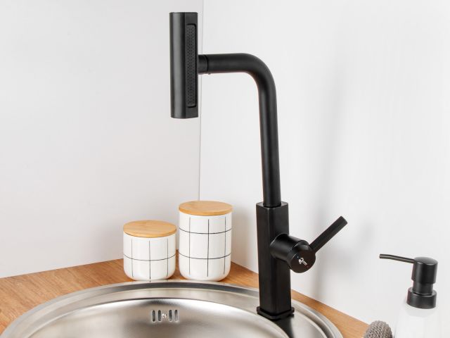 Image 3 Kitchen faucet zinc D35 black, series 820 ECONOCE