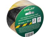 PVC floor marking tape 0.15mm x 50 mm x 25m yellow/black VOLAT