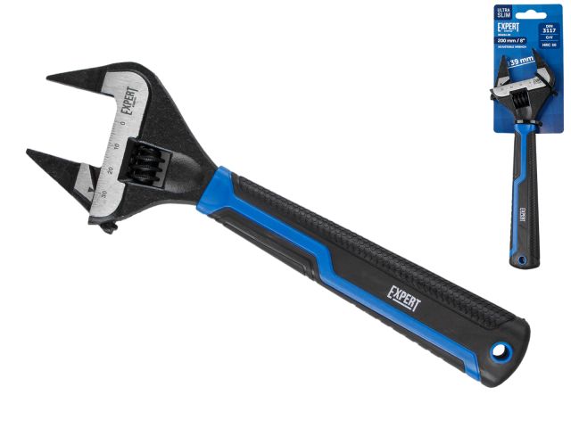 Adjustable wrench with ultra-slim jaw 200mm EXPERT STARTUL