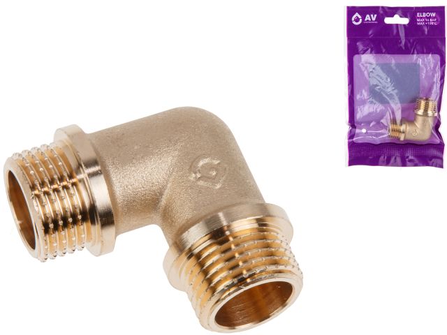 Elbow 1/2" m.-m. with restrictor, AV Engineering