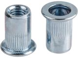 Rivet nut М4 flat head white zinc plated (50 pcs/polybag) STARFIX