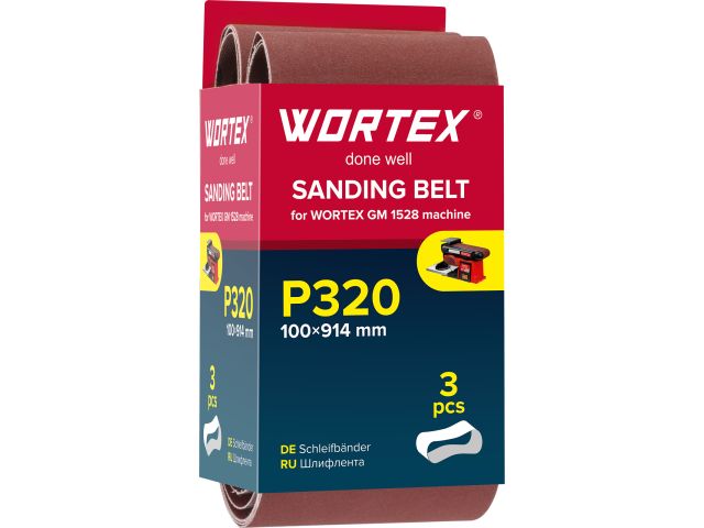 Sanding belt WORTEX 100x914 mm P320 endless for GM 1528